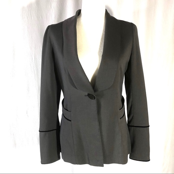 Tulle Gray Lightweight Wool Blend Blazer - Picture 1 of 8